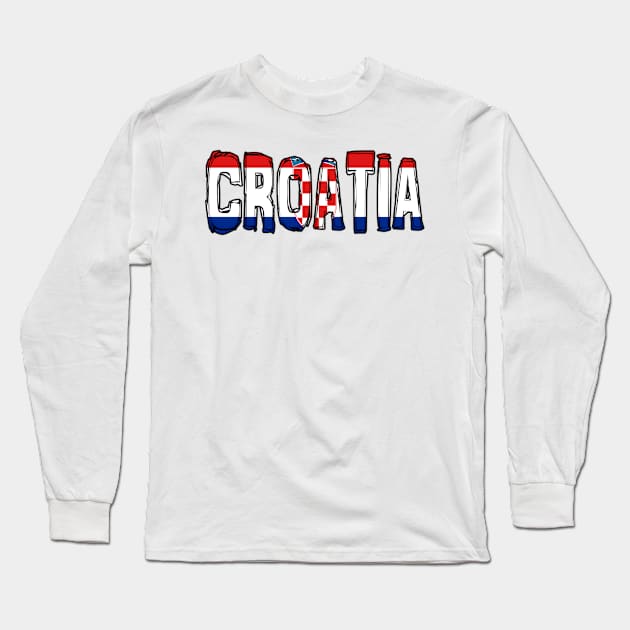 Croatia Long Sleeve T-Shirt by Design5_by_Lyndsey